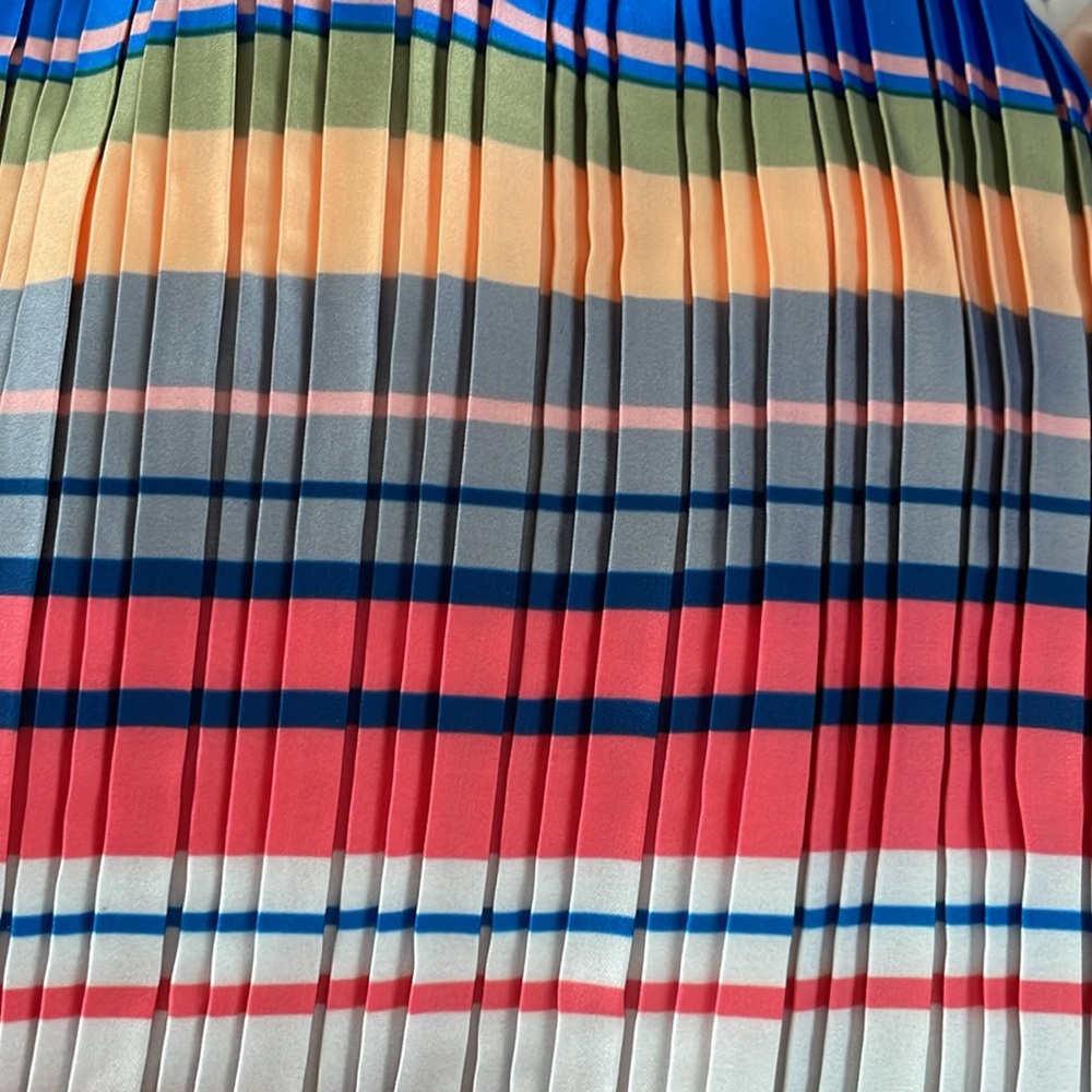 Anthropologie Foxiedox Striped‎ Crinkle Pleated Shift Dress XS NWT - Picture 7 of 7